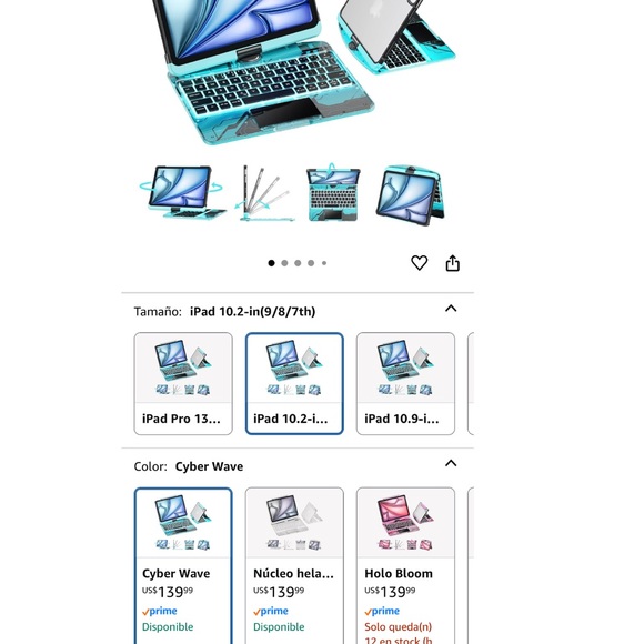 Blue Tablet Keyboard Case